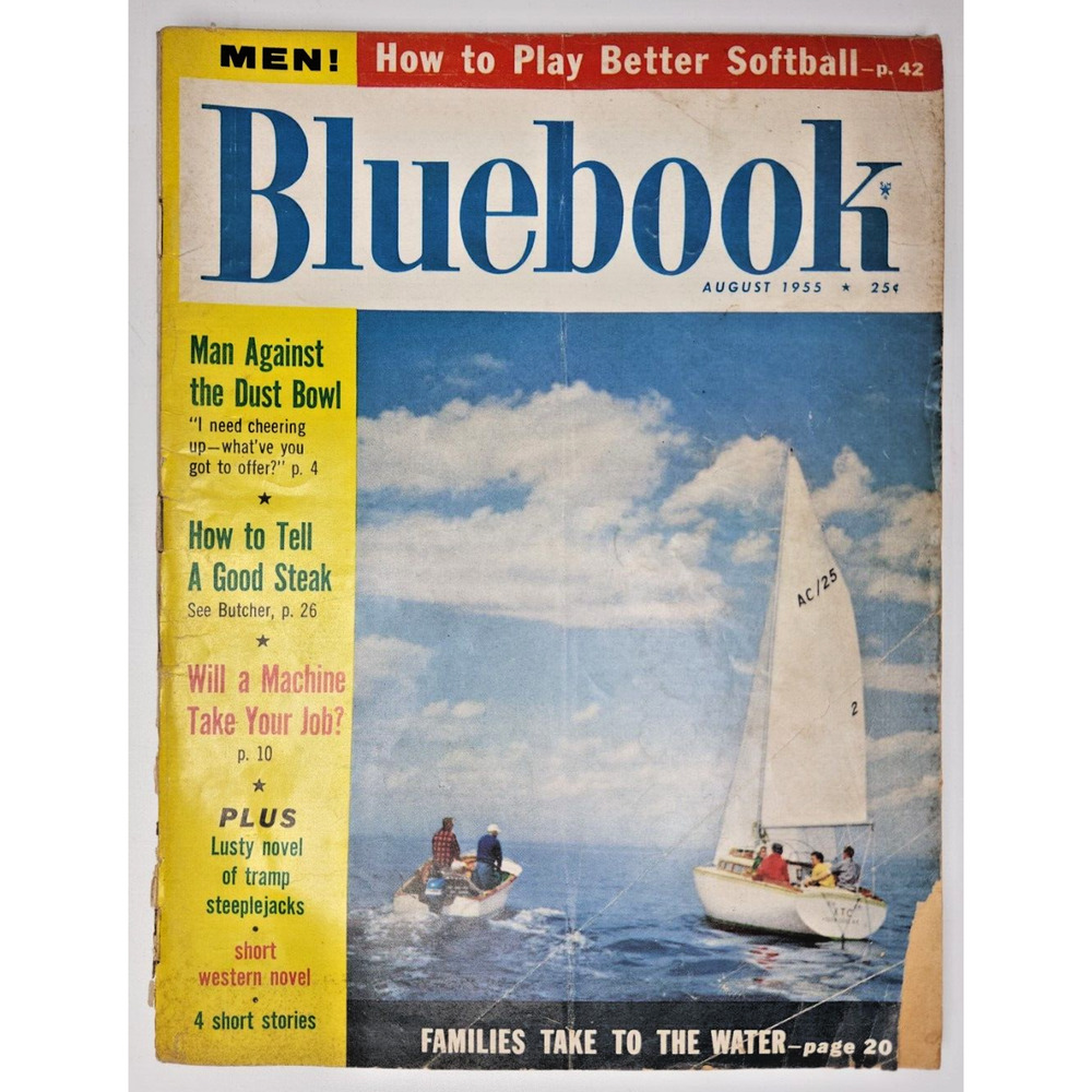 1955 Blue Book Pulp / Magazine August‎ Sailing Adventure SKU M407